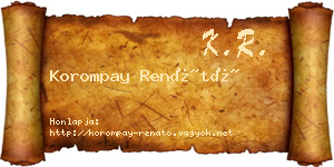 Korompay Renátó névjegykártya