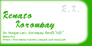 renato korompay business card